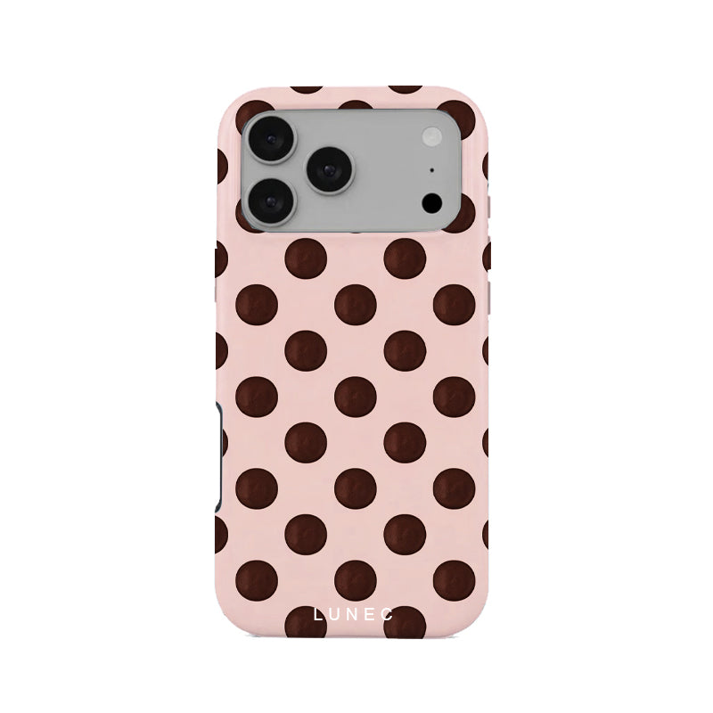 Cocoa Blush Dot iPhone Case