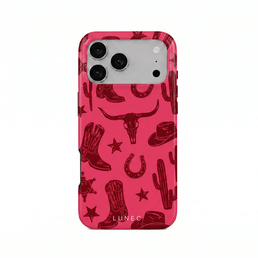 Pink Western Cowboy iPhone Case