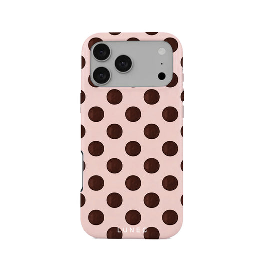 Cocoa Blush Dot iPhone Case